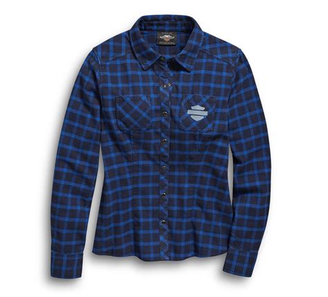 Women's Blue Plaid Flannel Shirt - 96455-20VW | Harley-Davidson USA