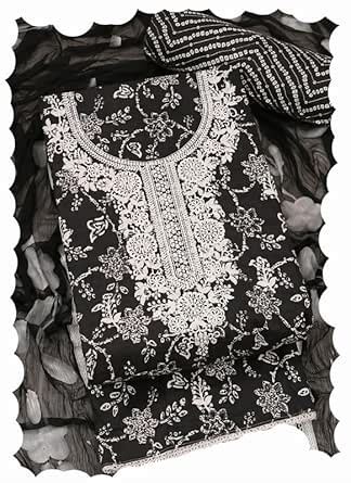 Buy Basaglar Women's Printed Cotton Embroidery Ethnic Casual Wear ...