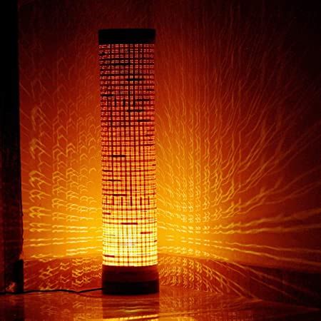 Kraftinn Modern Bamboo Floor Lamp (28 inch, Natural Brown,Pack of 1 ...