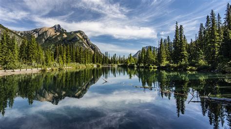 Download wallpaper 3840x2160 lake, trees, mountains, reflection, sky 4k ...