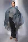 Buy Grey Swarovski Embellished Shawl by Modarta Online at Aza Fashions.