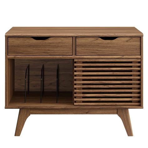 Modway Render Mid-Century Modern Vinyl Record Storage Display Cabinet ...