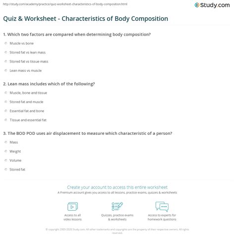 Body Composition Examples