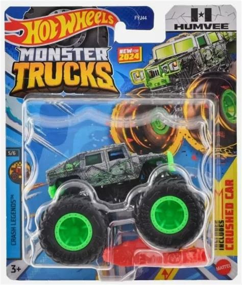 Hot Wheels Monster Trucks New for 2024 1:64 Scale (Crash Legends 5/6 ...