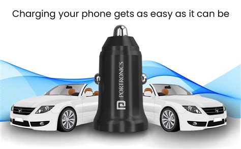 Portronics 38W Dual Output Fast Car Charger with 20W Type-C PD & 18W ...