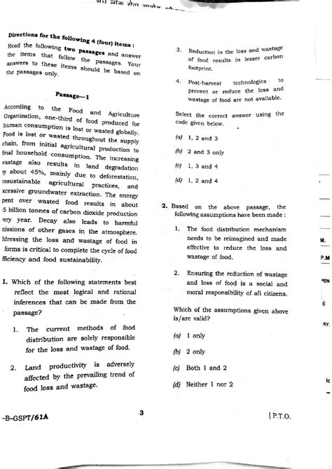 CSAT Paper-2 UPSC CSE PRE 2024 KING R Queen P - Directions for the ...