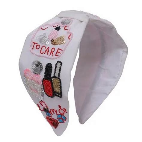 Embroidery Hair Bands - Sky Blue Embroidery Hair Band Trader - Retailer ...