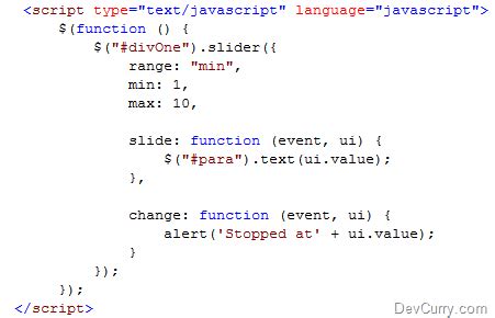 jQuery Slider Beginning Sample Programme 的图像结果
