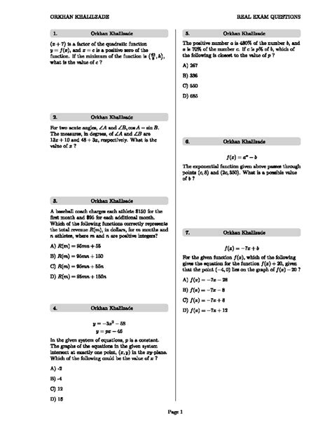 Hard DSAT Math - just hard dsat math for 1600+ - ORKHAN KHALILZADE REAL ...
