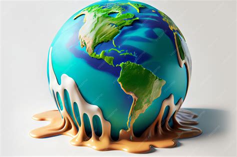 Planet earth melting. Climate change and global warming concept.