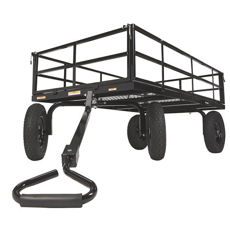 Strongway Steel Utility Cart, 1500-Lb., 12 Cu. Ft. Capacity, 52in.L x 34.7in.W x 30.5in.H ...