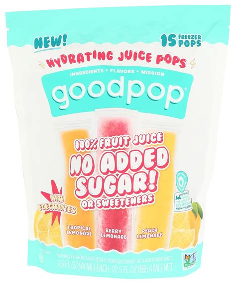 Amazon.com : GOODPOP Hydrating Freezer Pops 15 Count, 22.5 FZ : Grocery ...