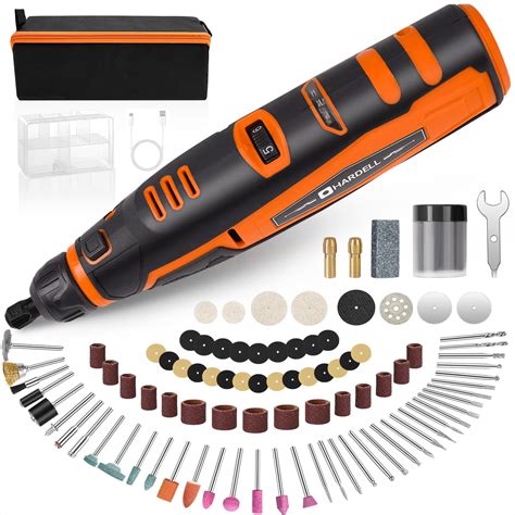 Snapklik.com : HARDELL 12V Cordless Rotary Tool, 6-Speeds Rotary Tool Kit, 30000RPM Power Rotary ...