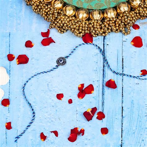 Protective Handmade Eye Rakhi for Protection and Style Antique Look wi ...