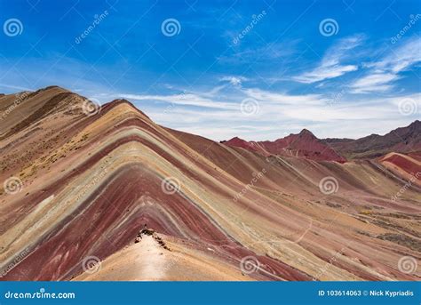 Rainbow Mountain Near Cusco, Peru. Altitude 5200m Stock Image - Image ...