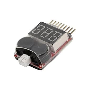 Set of 2 Lipo Battery Voltage Tester Alarm, Lipo Battery Monitor ...