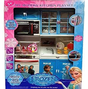 Buy RIANZ Frozen Kitchen Battery Operated Play Set with Refrigerator ...
