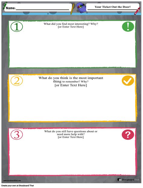 Exit Ticket Clipart