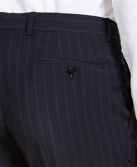 Armani Exchange Men’s Blue Wool Blend Slim Fit Pinstripe Suit Pants ...