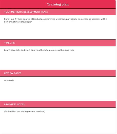 Employee Development Plan Examples 的图像结果