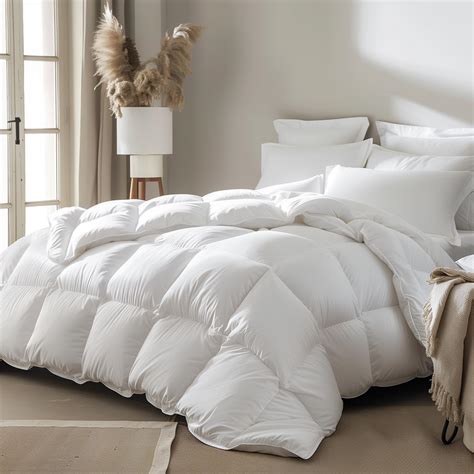 Amazon.com: Serta Feather Down Comforter Full/Queen Size, Ultra Fluffy ...