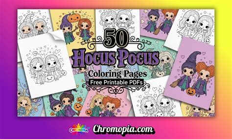 50 Free Hocus Pocus Coloring Pages (Printable PDFs): Sanderson Sisters ...