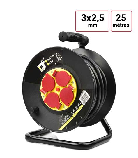 Enrouleur électrique 25 mètres - 3 x 2,5 mm2 - GarageGagnant.com