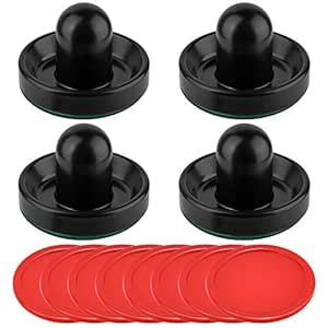 Coopay Air Hockey Pushers and Red Air Hockey Pucks, Goal Handles ...