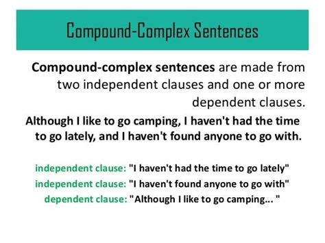 Image result for Examples of C Compound Complex Sentence