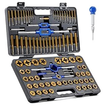 ORION MOTOR TECH 86pc Tap and Die Set in SAE and Metric | Titanium ...