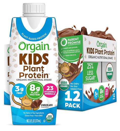 Buy Orgain Kids Plant Based Protein Nutritional Shakes, Chocolate - 8g ...