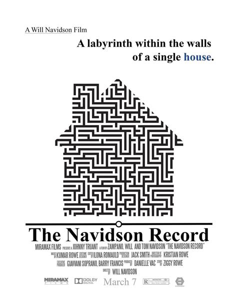 Navidson Record poster I made for my photoshop class : r/houseofleaves