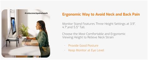 Hoss® Monitor Stand For Desk - Laptop Stand | Three Level Height ...