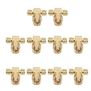 ADIUM SMA Tee Adapter, 10 Pcs Wide Bandwidth SMA Connector Oxygen Free ...
