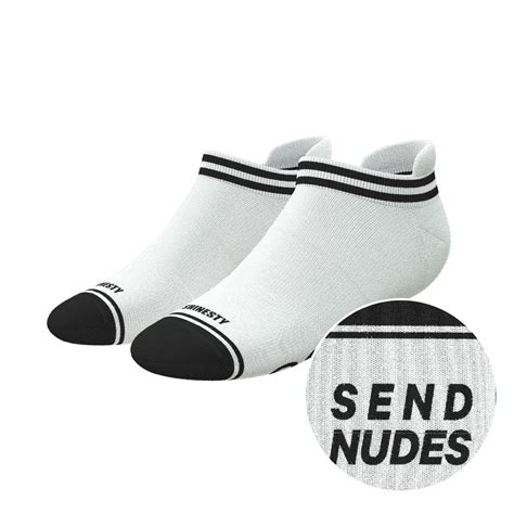 Send Nudes Heel Hammock™ Super Stupid-Soft™ Ankle Socks | The Late Night Text