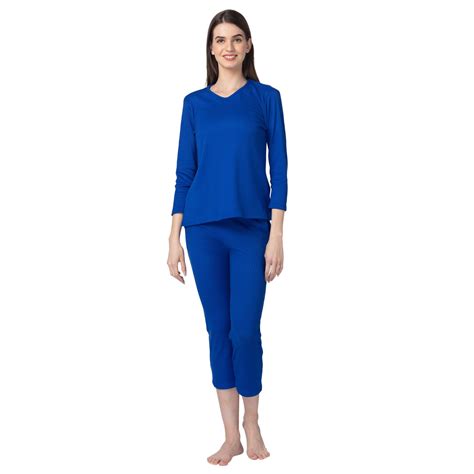 Night Suit Set With T Shirt Pyjama Navy – Candyskin