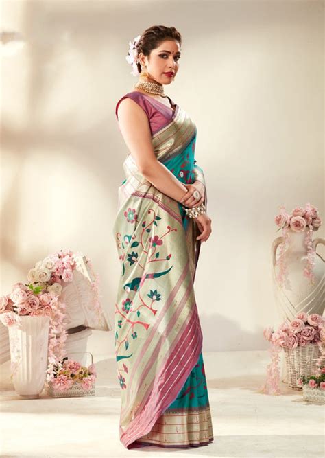 Buy Designer Bridal Pure Paithani Silk Handloom Wedding Sarees Online ...