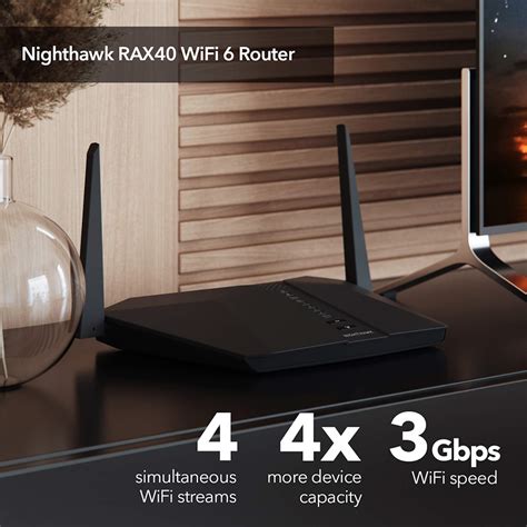 Netgear Nighthawk RAX40 Dual-band 3Gbps WiFi 6 Router | AX3000 | Gigab ...