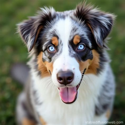 Blue Merle Australian Shepherd Dog | Stable Diffusion Online