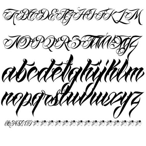 Chicano Lettering Alphabet Cursive