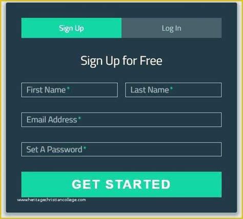 Image result for Sign Up Form Template HTML