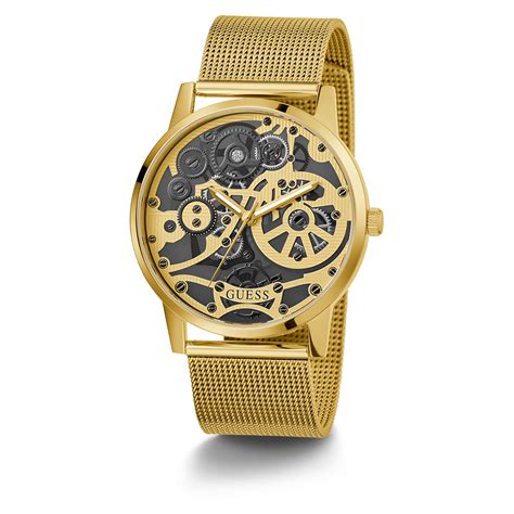 GUESS Mens Gold Tone Analog Watch – The Watch Factory
