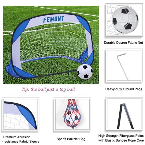 Femont Soccer Goals Set for Backyard,Portable Pop Up Soccer Nets with ...