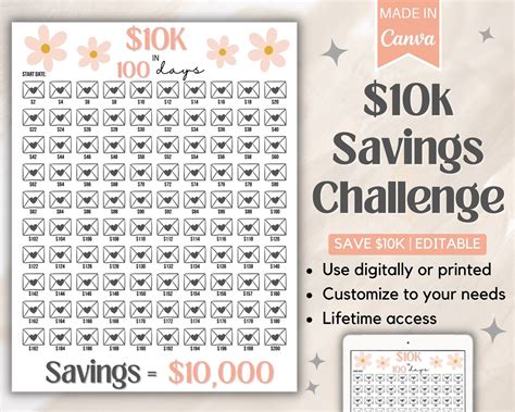 10k savings challenge saving challenge 10k challenge saving challenge ...