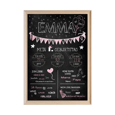 Meilensteintafel 1. Geburtstag - Personalisiert