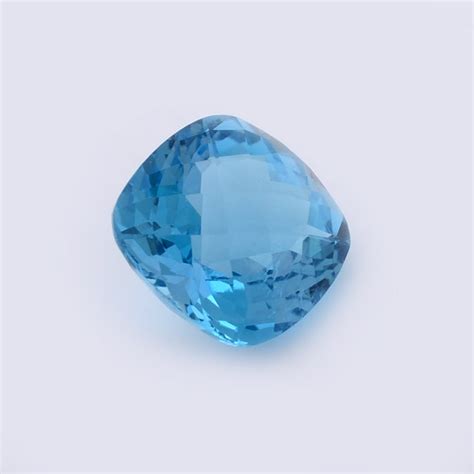 Swiss Blue Topaz checker cut 12x12mm