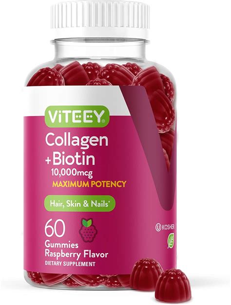 Amazon.com: Viteey Collagen Gummies with Biotin Gummies for Hair Skin and Nails Vitamins ...