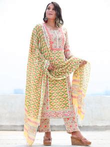 Jashn Bahija - Set of Kurta Pants & Dupatta - KS60Z2497D – InduBindu
