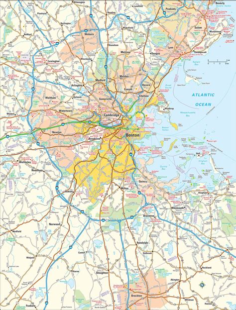 Boston Area Map Suburbs