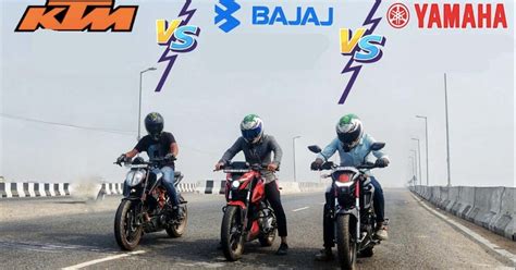 KTM Duke 250 vs Bajaj Pulsar N250 vs Yamaha FZ25 – Drag Race » Car Blog ...